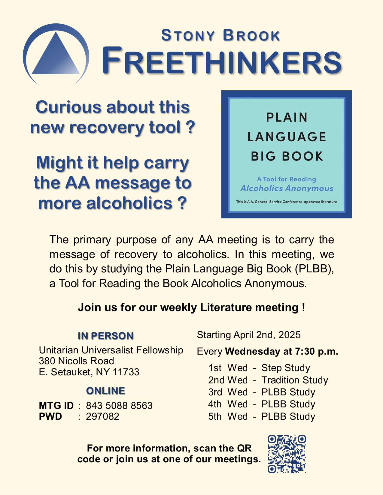 Plain Language Big Book Flyer